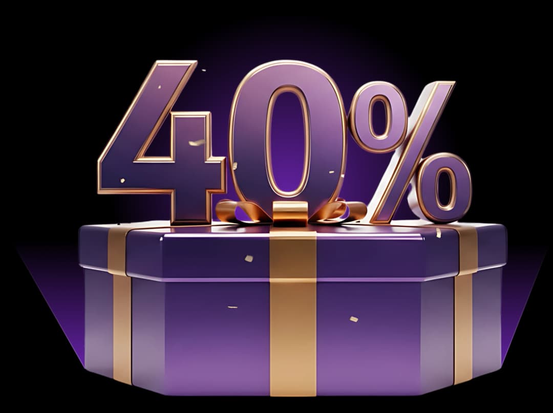 40%